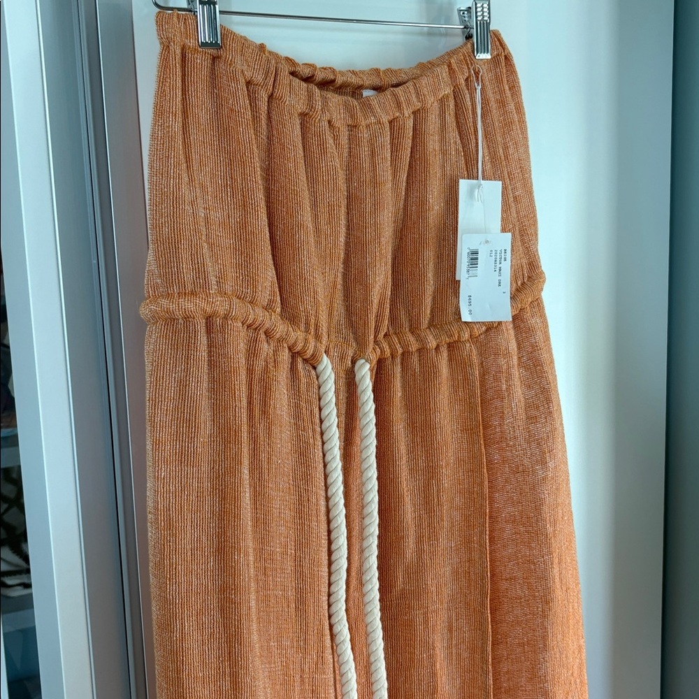 Lisa Marie Fernandez orange maxi dress with Unique Detail